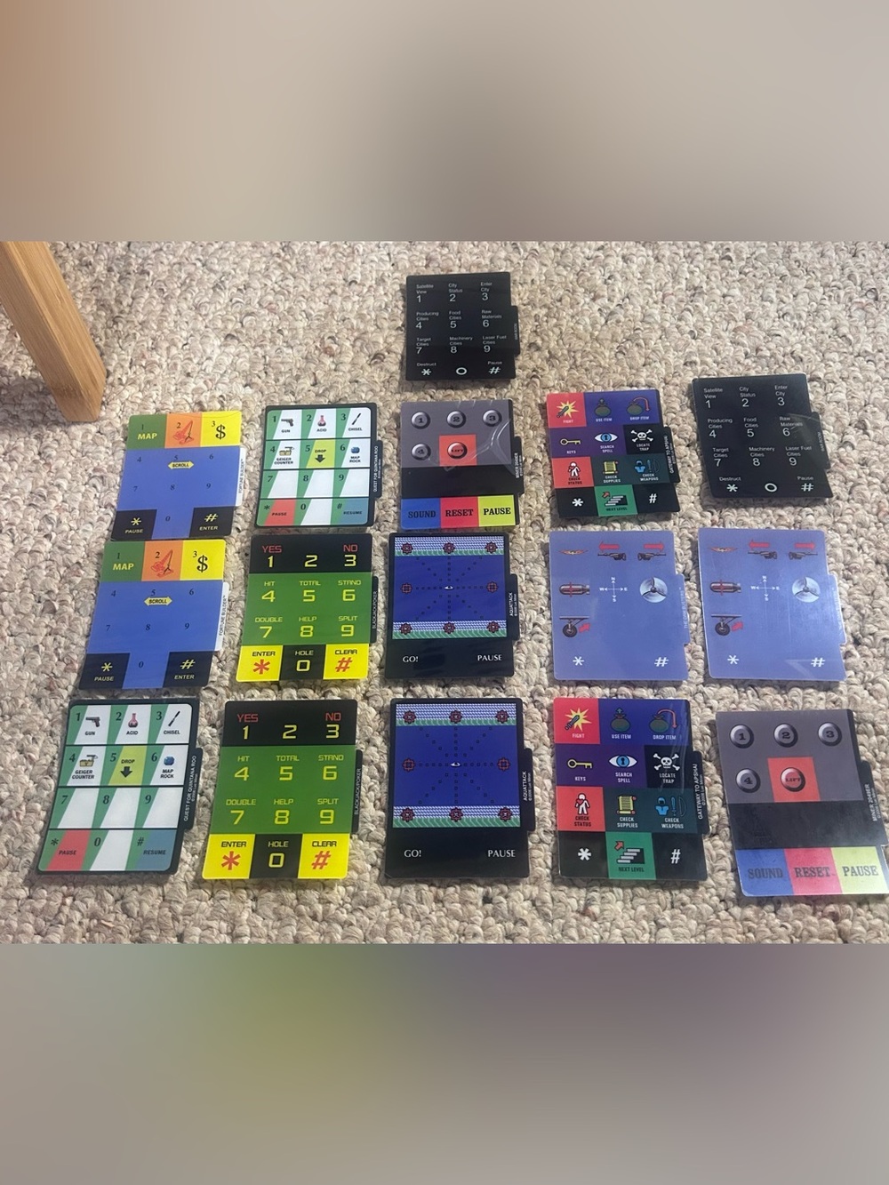 16 Authentic Coleco ColecoVision Overlays